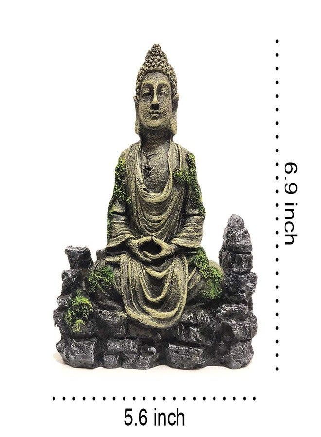 SLOCME Aquarium Buddha Statue Decorations - Aquarium Decor Ornament Fish Tank Buddha Statue Decoration - Image 3